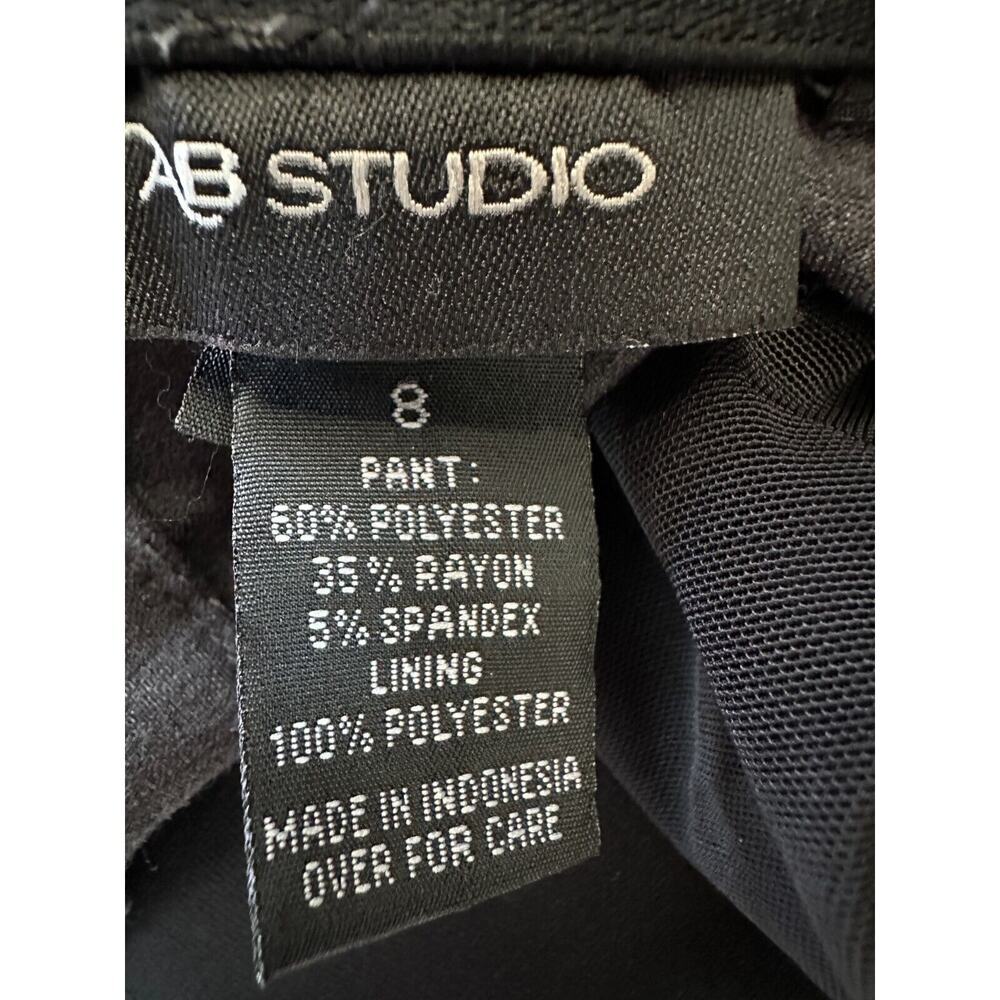 AB STUDIO waist elastic band gray charcoal pant women size 8 - Picture 10 of 14
